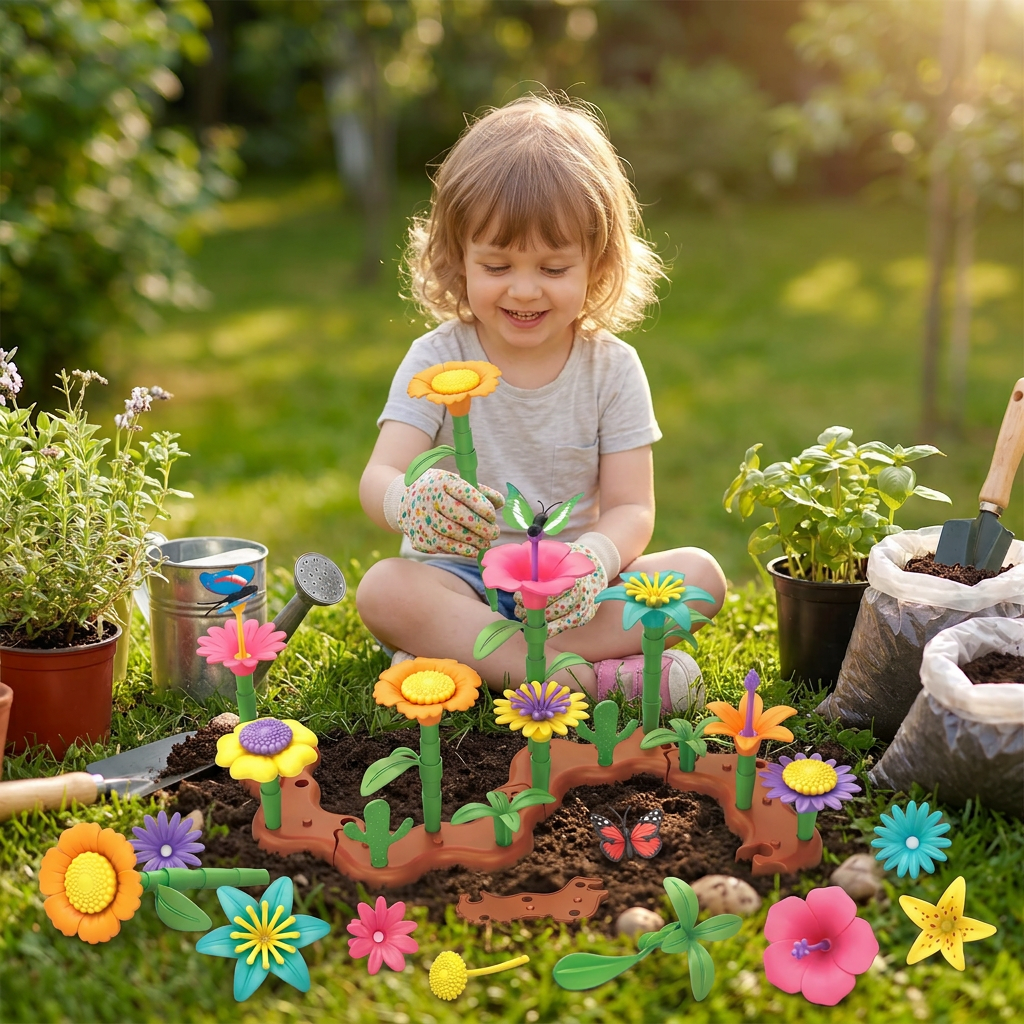 Flower Garden Building Toy for Kids – Creative Planting & Learning Playset for Little Gardeners