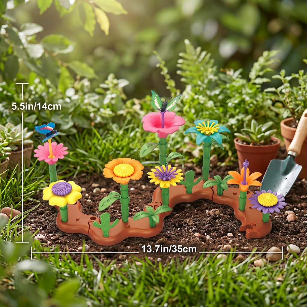 Flower Garden Building Toy for Kids – Creative Planting & Learning Playset for Little Gardeners