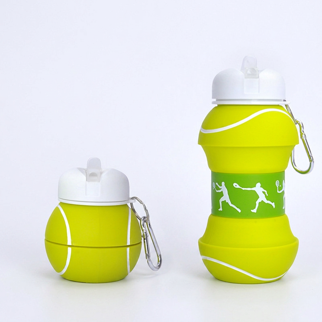 Foldable & Durable Silicone Football Water Bottle