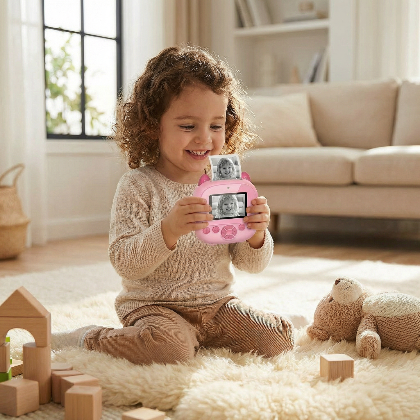 Kids Instant Print Camera – Mini HD Digital Camera with Built-in Printer