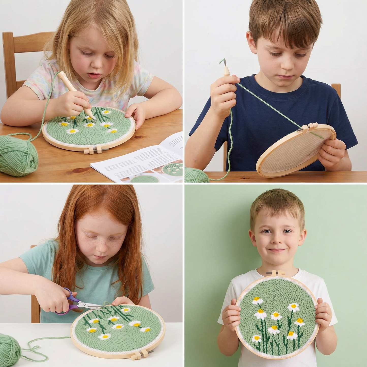 Punch Needle Embroidery Starter Kit – Beginner DIY Set with Beautiful Patterns