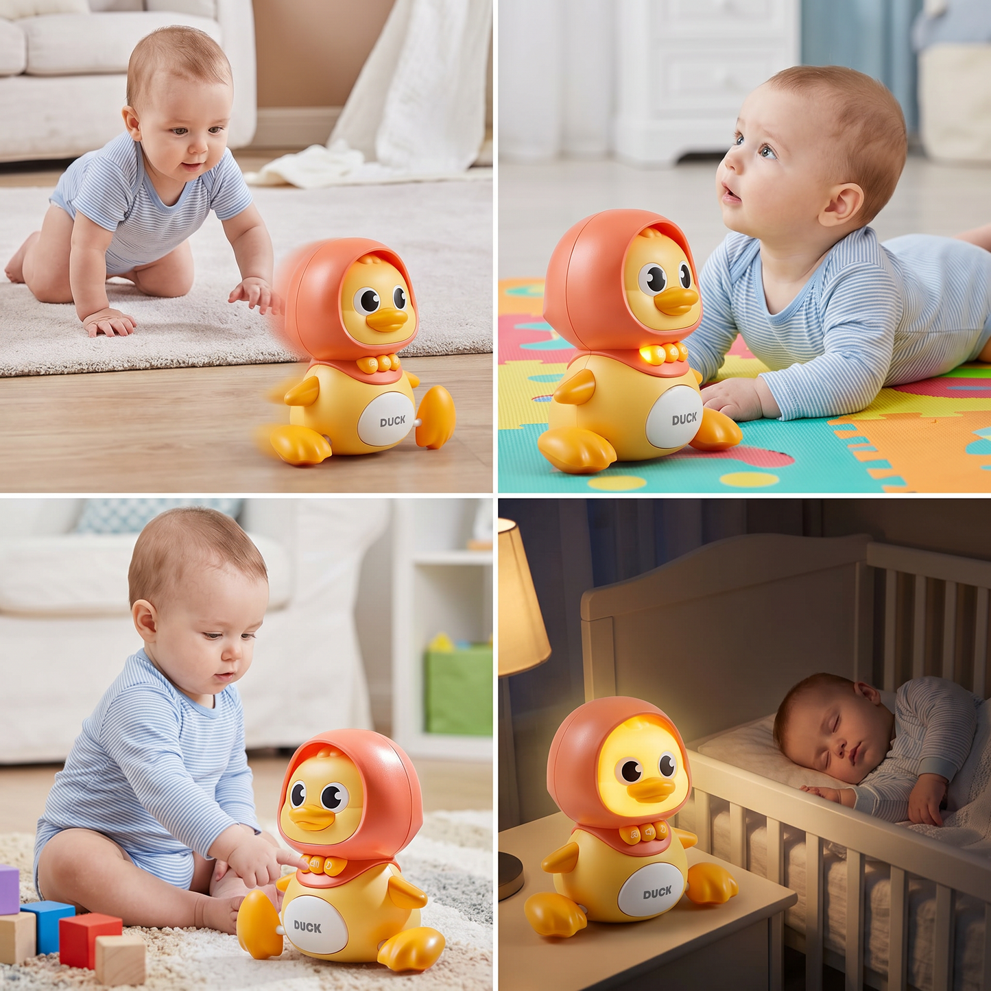 Musical Duck Family Crawling & Learning Toy for Babies