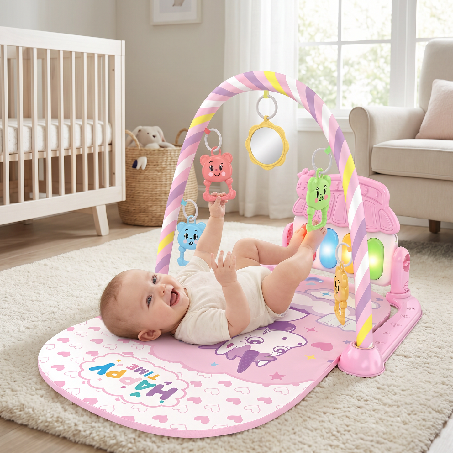 Musical Baby Pedal Piano for Limbs Coordination and Visual & Auditory Training