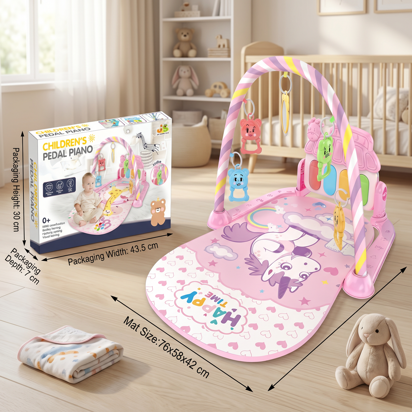 Musical Baby Pedal Piano for Limbs Coordination and Visual & Auditory Training