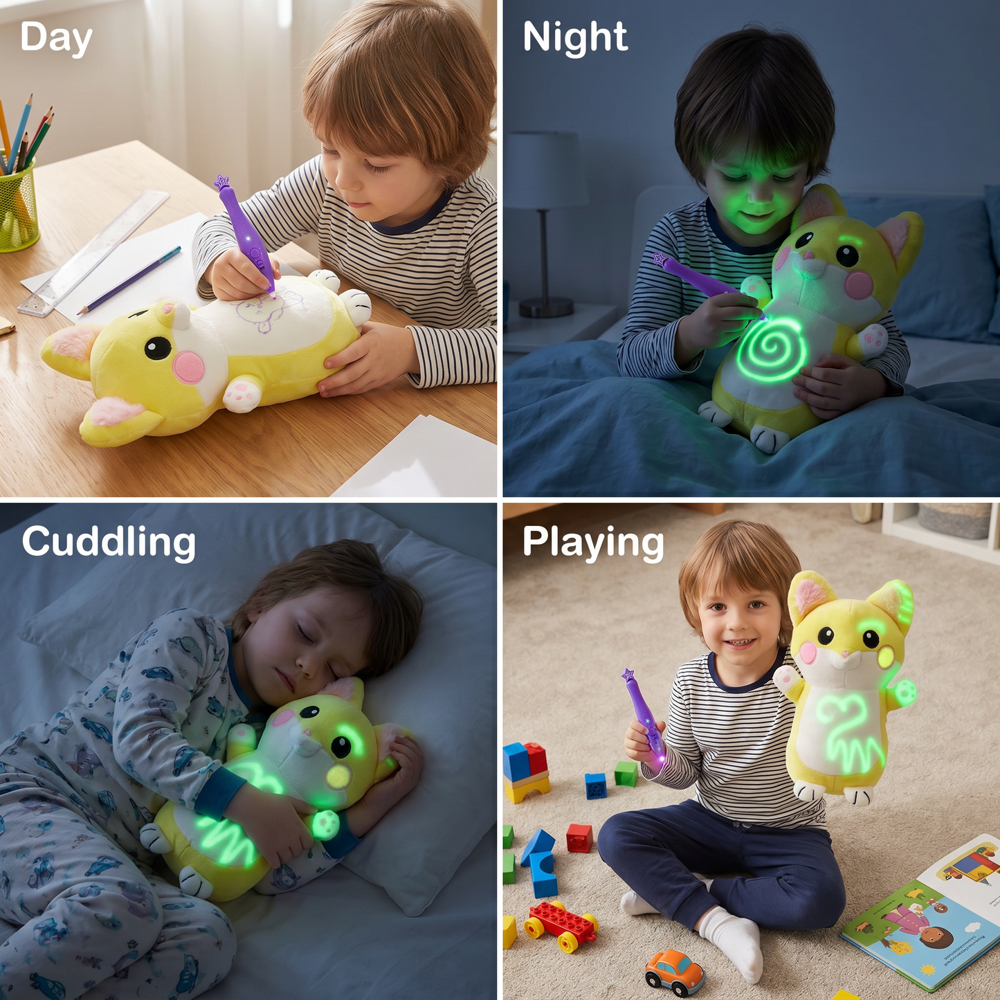 Magic Plush with Glow Drawing Pen – Interactive Light-Up Cuddly Toy for Kids