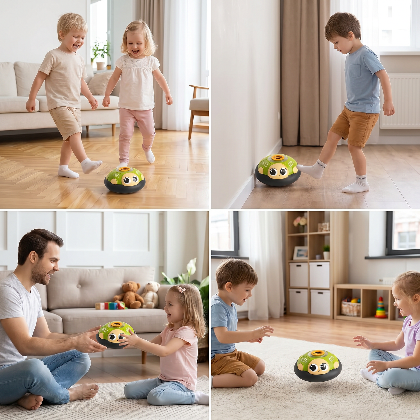 Cute Floating Air Soccer Ball with Soft Foam Bumper