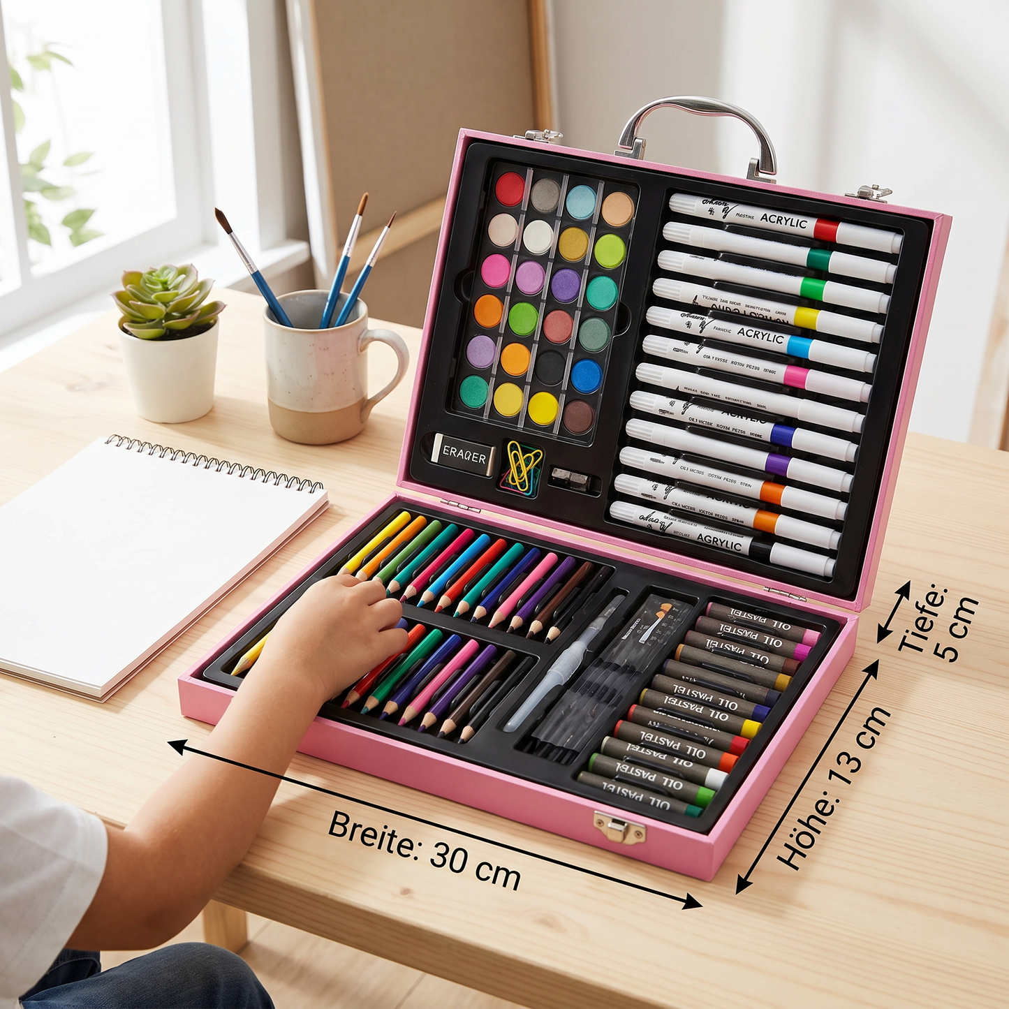88-Piece Creative Art Case for Little Artists