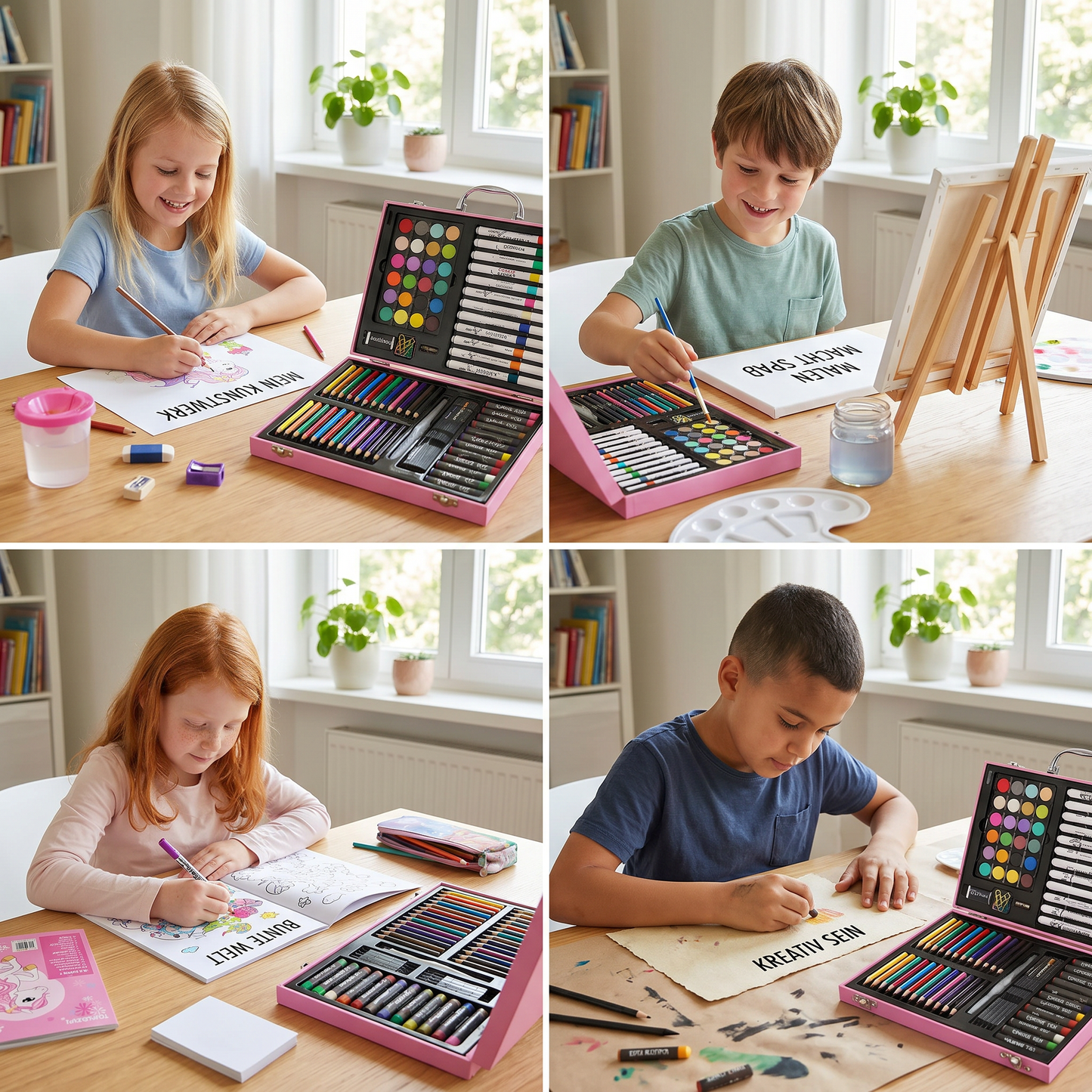 88-Piece Creative Art Case for Little Artists
