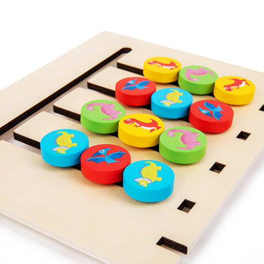 Montessori Shape and Color Learning Game Made of Wood