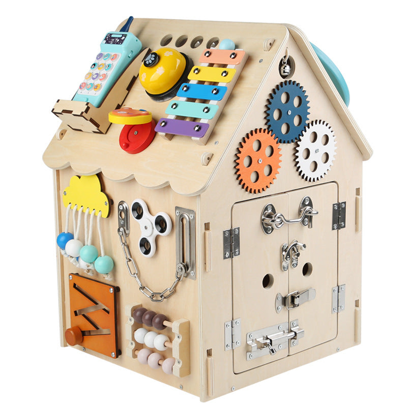 Handmade Montessori Wooden Activity House