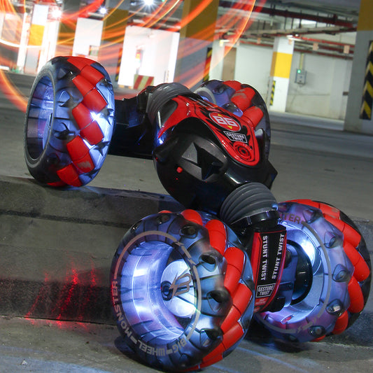 2-in-1 Hand-Controlled Stunt Car with Additional Remote Control