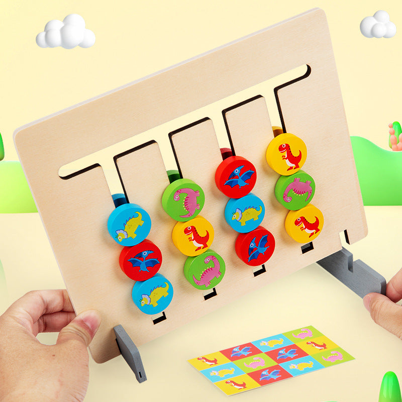 Montessori Shape and Color Learning Game Made of Wood