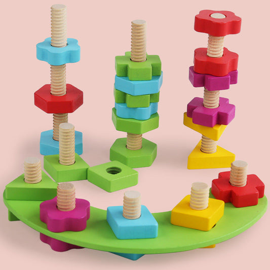 Montessori Screws and Bolts Wooden Toy