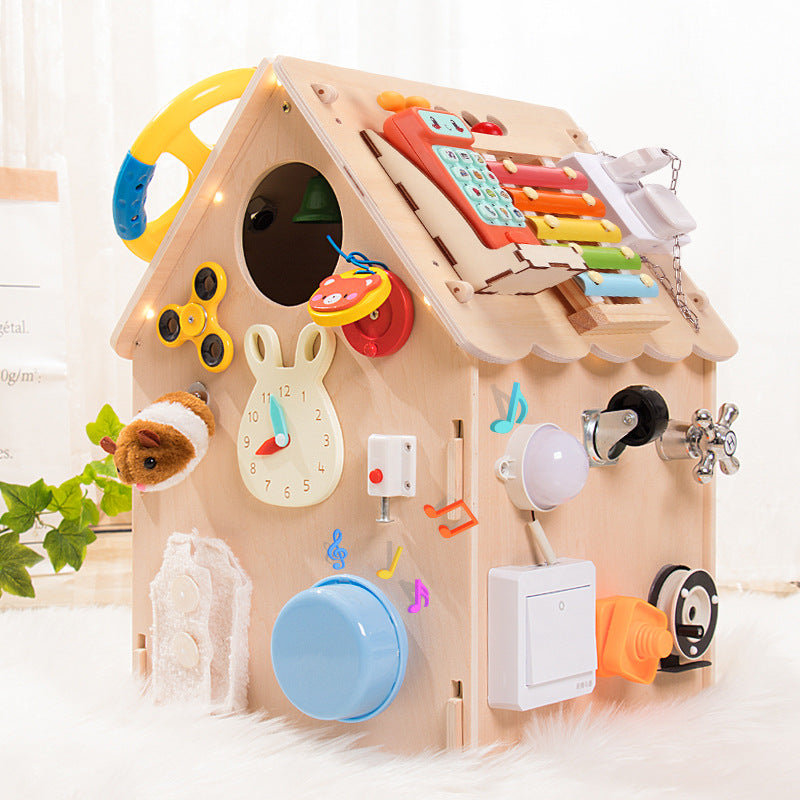 Handmade Montessori Wooden Activity House