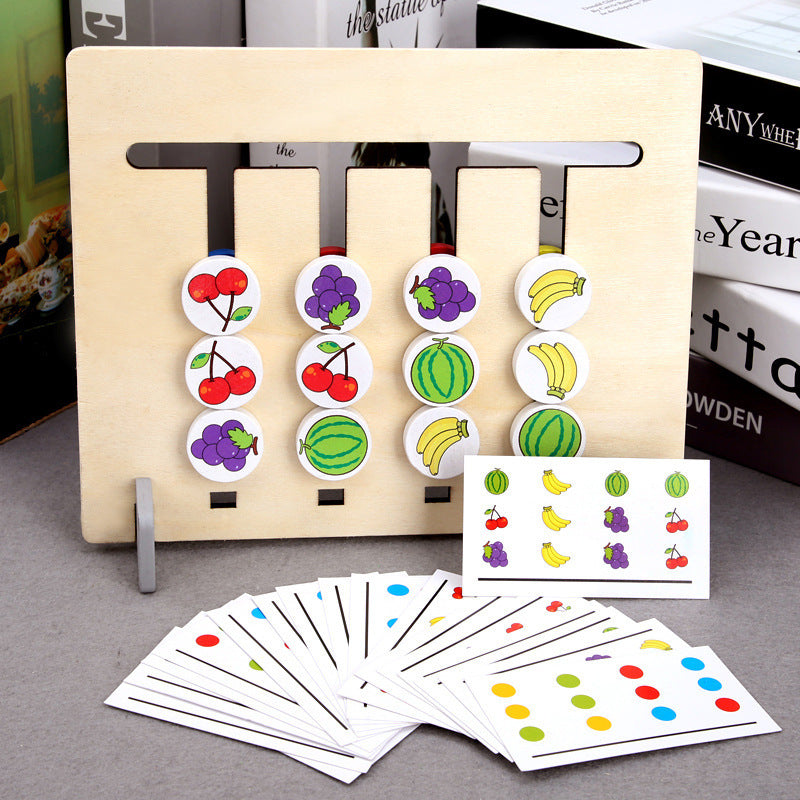 Montessori Shape and Color Learning Game Made of Wood