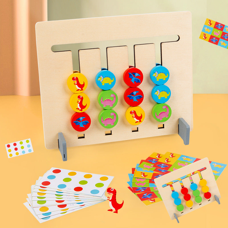 Montessori Shape and Color Learning Game Made of Wood