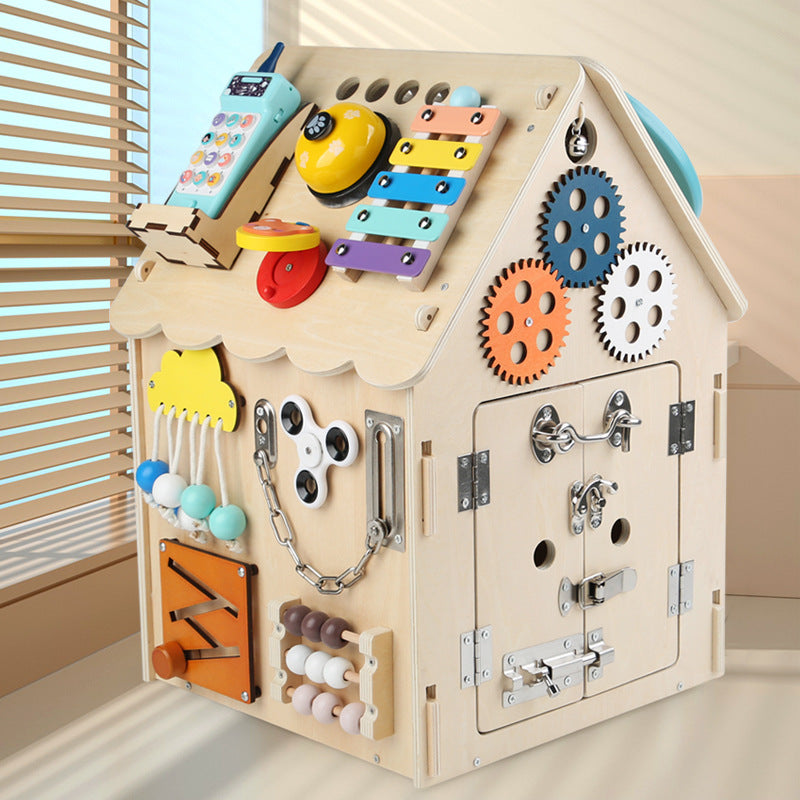 Handmade Montessori Wooden Activity House