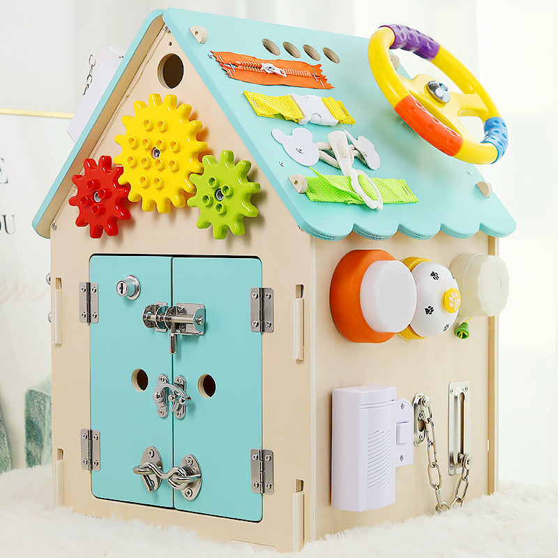 Handmade Montessori Wooden Activity House