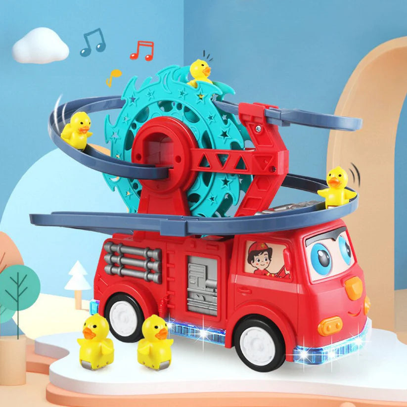 Fire brigade duck slide toy car