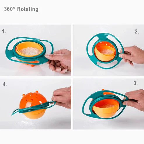 Non-spill baby bowl – eating without spilling