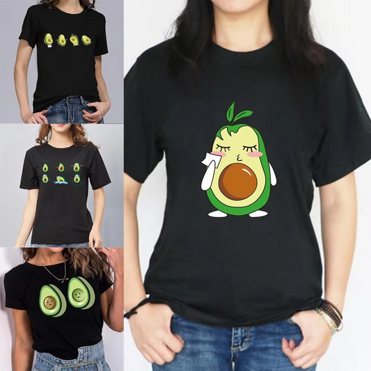 Matching Family Avocado T-Shirt - Black