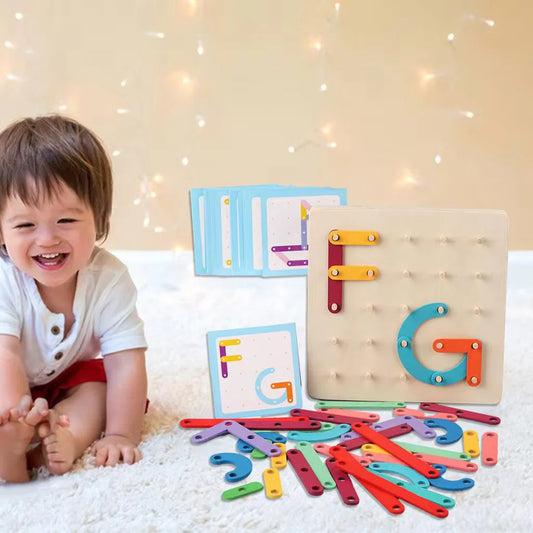 Montessori learning puzzle game made of wood