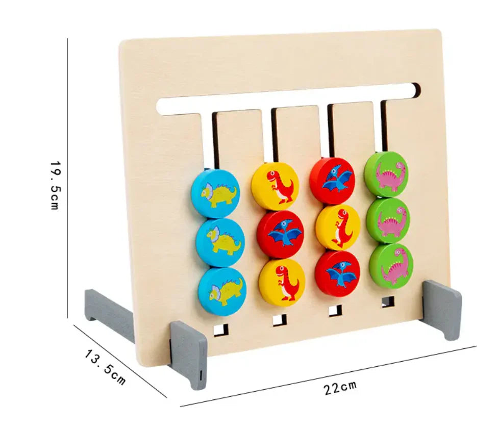 Montessori Shape and Color Learning Game Made of Wood