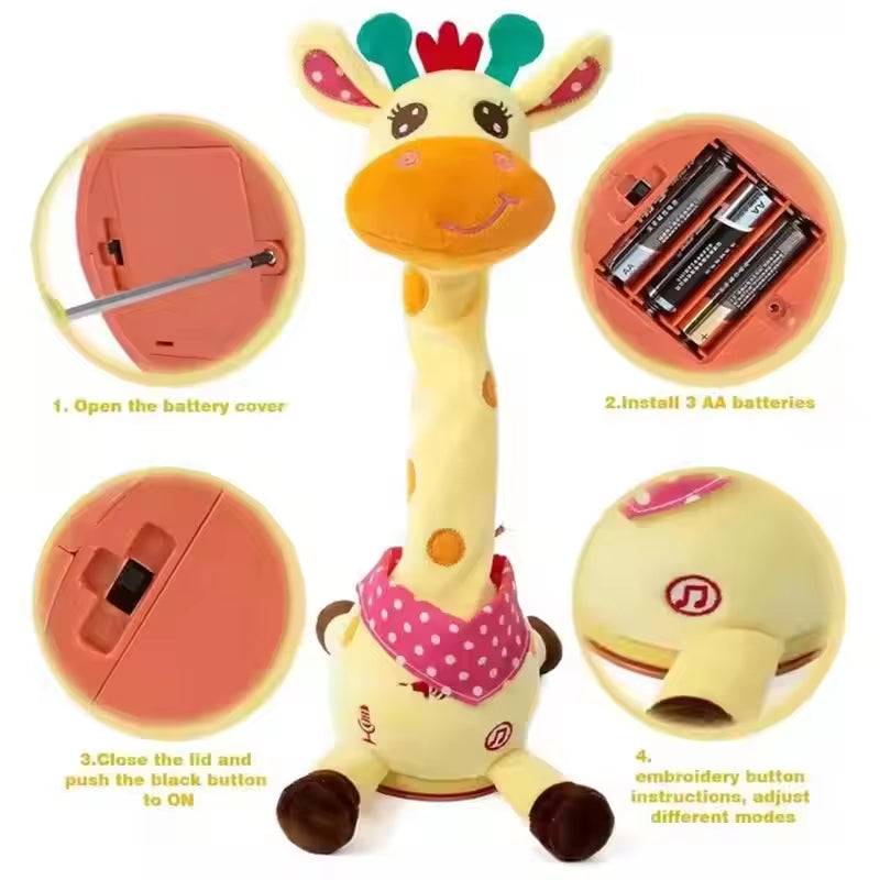 Talking and Dancing Music Giraffe Plush Toy