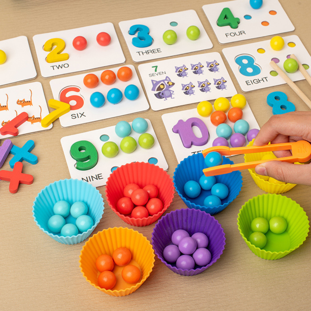 Montessori Math Colors and Numbers Learning Set