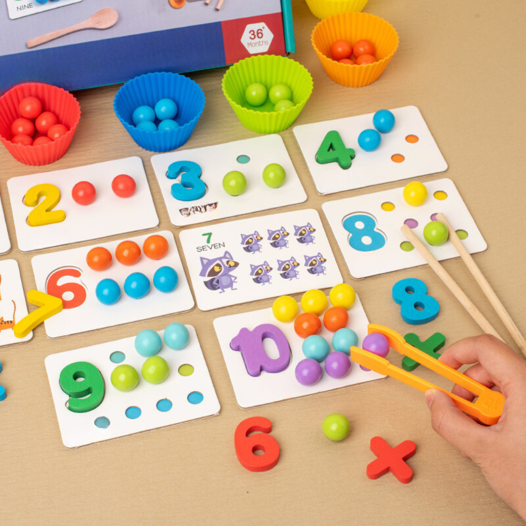 Montessori Math Colors and Numbers Learning Set