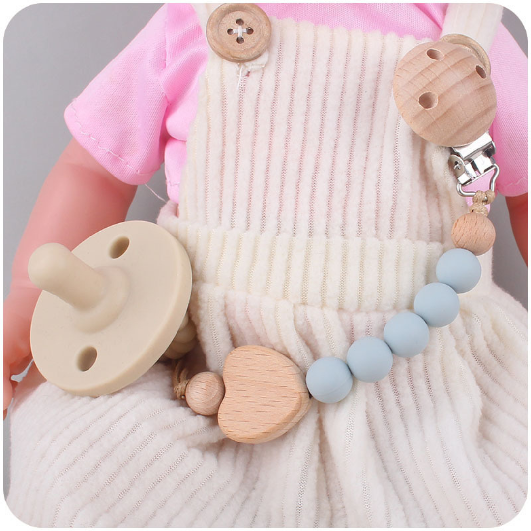 Wooden Baby Pacifier Chain