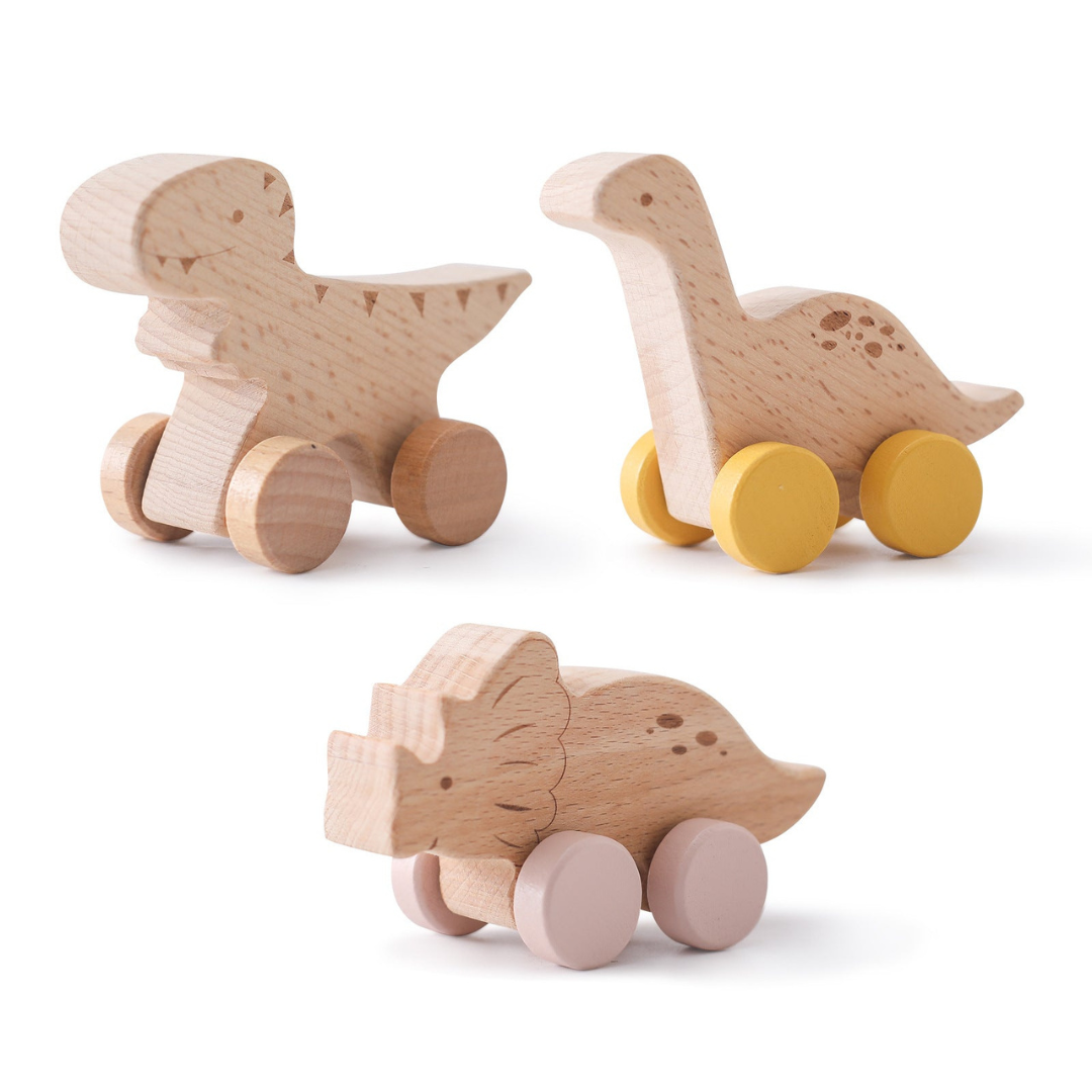 Montessori Wooden Train in Pastel Colors