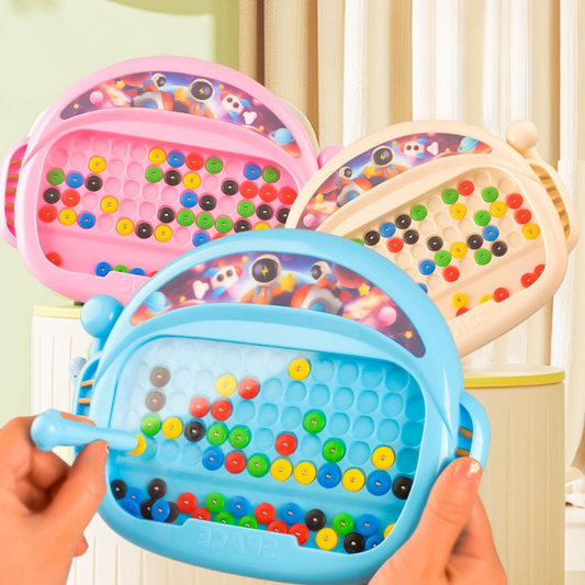 Magnetic pen and bead drawing board - perfect for on the go!