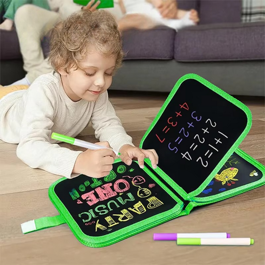 Portable reusable drawing book for children