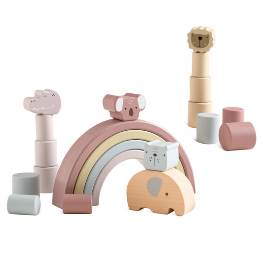 Montessori Animal and Shape Wooden Blocks