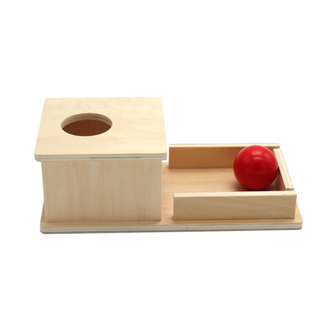 Montessori Wooden Box with Ball for Toddlers