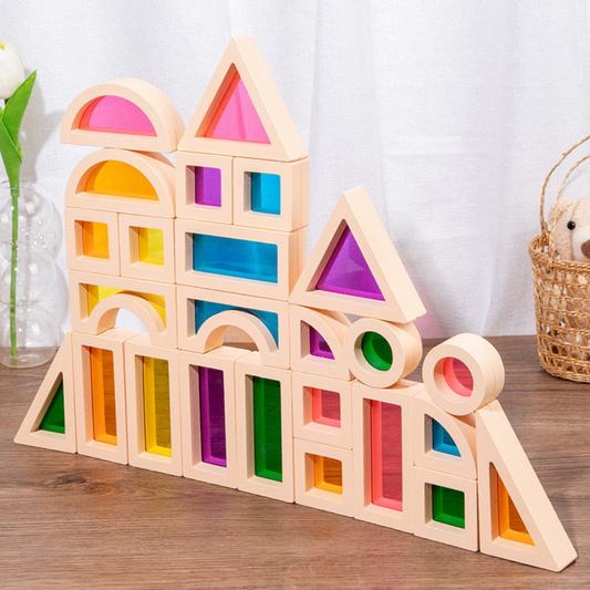 Montessori Wooden Window Building Blocks