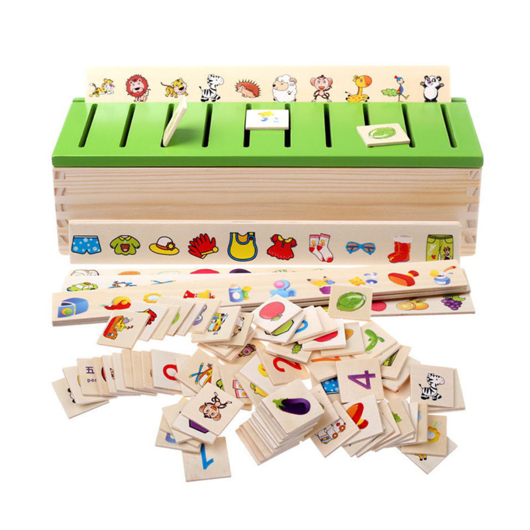 Montessori Wooden Sorting Box