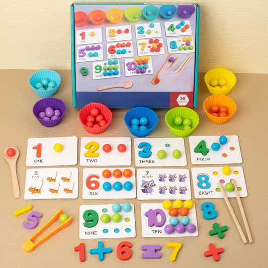 Montessori Math Colors and Numbers Learning Set