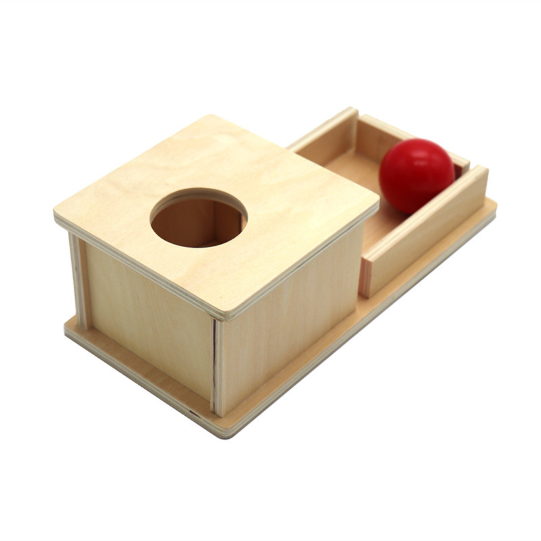 Montessori Wooden Box with Ball for Toddlers