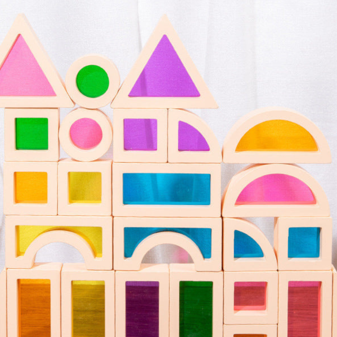 Montessori Wooden Window Building Blocks