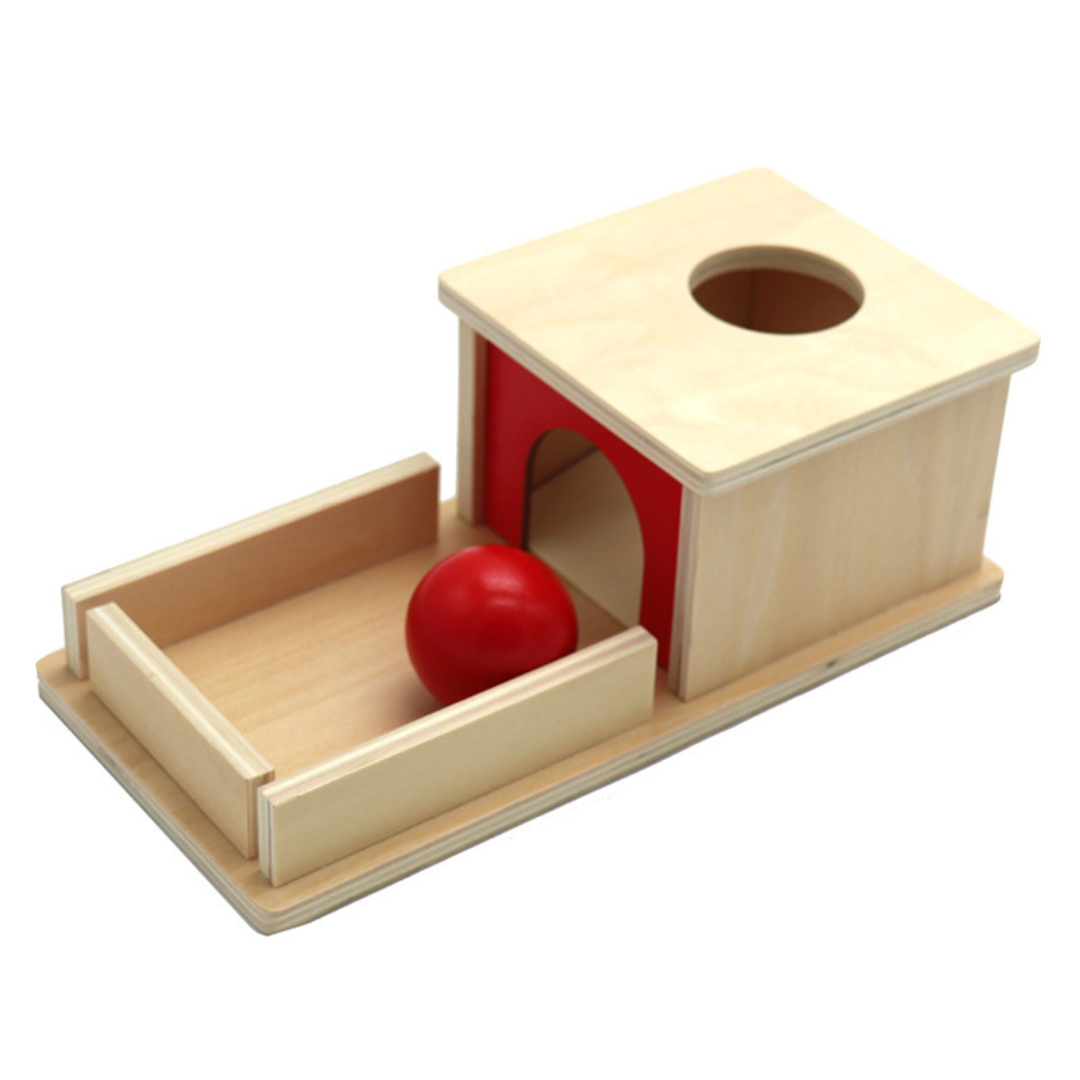 Montessori Wooden Box with Ball for Toddlers