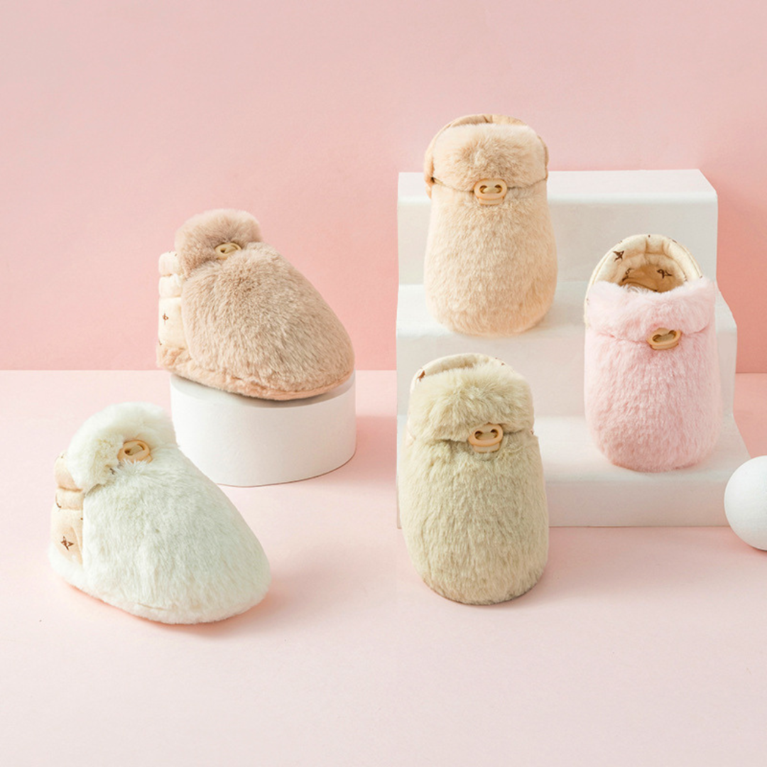 Fluffy sock shoes for babies