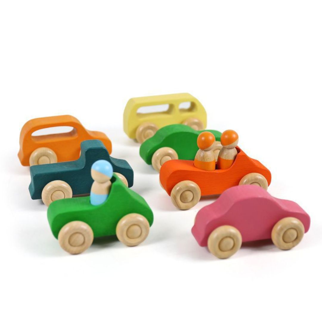 Montessori Colored Wooden Building Blocks