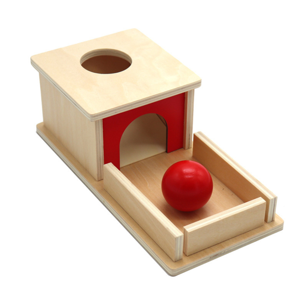 Montessori Wooden Box with Ball for Toddlers