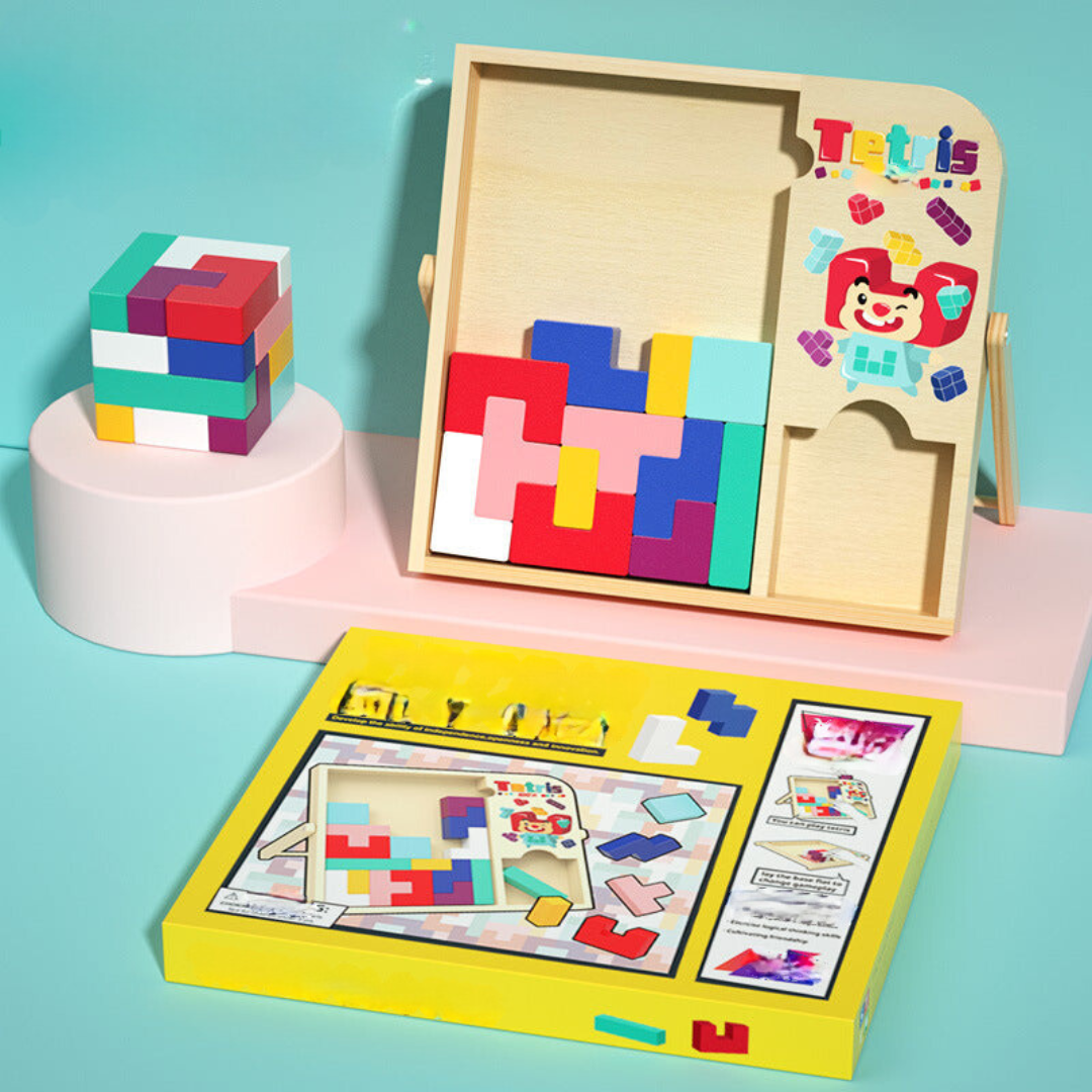 Wooden Tetris Puzzle Game