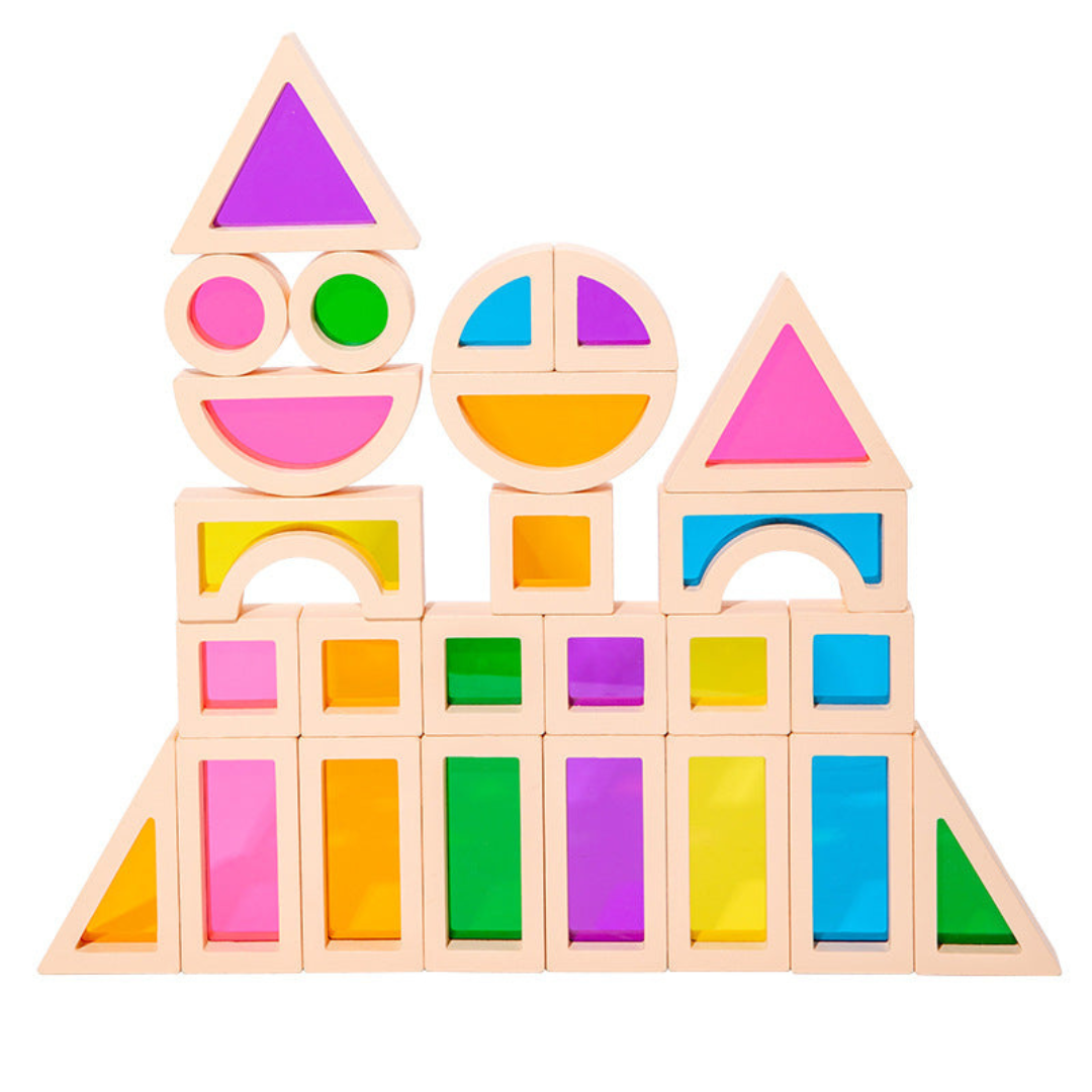 Montessori Wooden Window Building Blocks