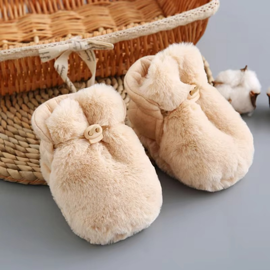 Fluffy sock shoes for babies