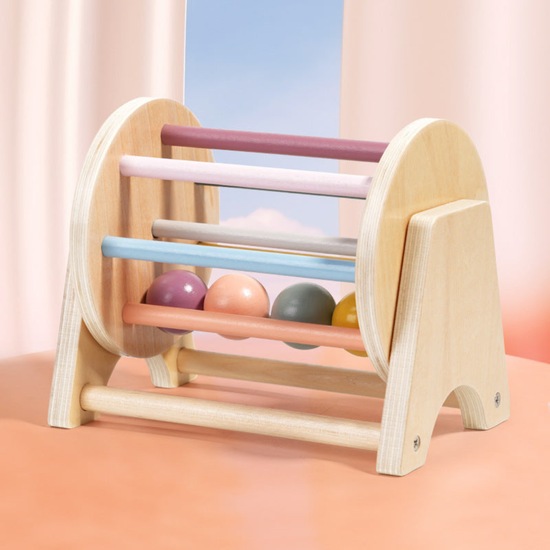 Montessori Wooden Carousel with Balls for Toddlers