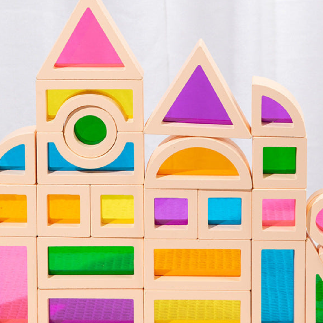 Montessori Wooden Window Building Blocks